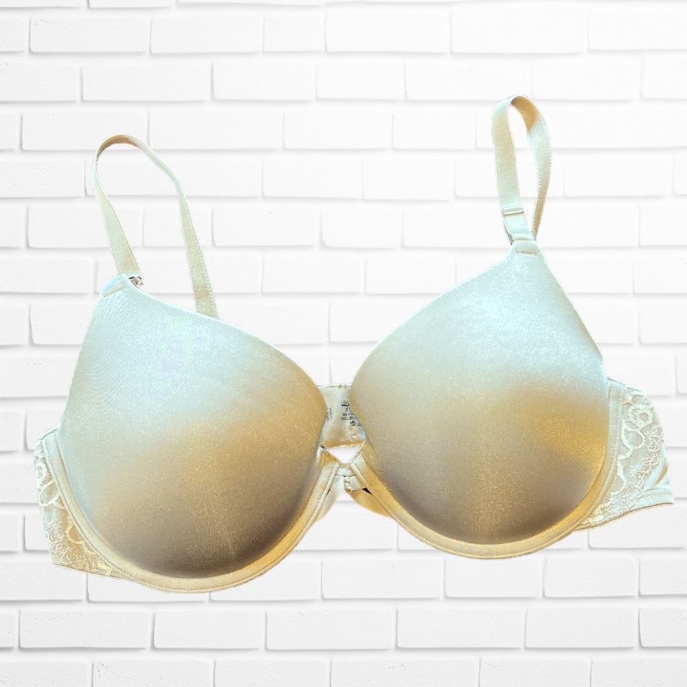 Lily of France 38C beige/dark cream bra